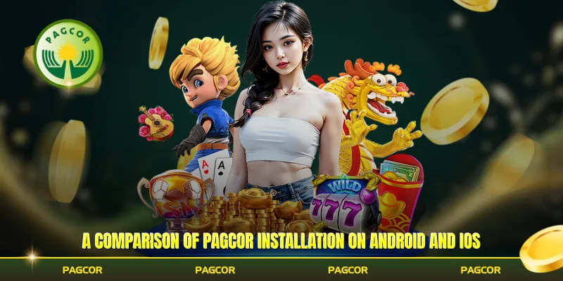 A comparison of Pagcor installation on Android and iOS