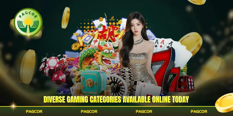 Diverse gaming categories available online today