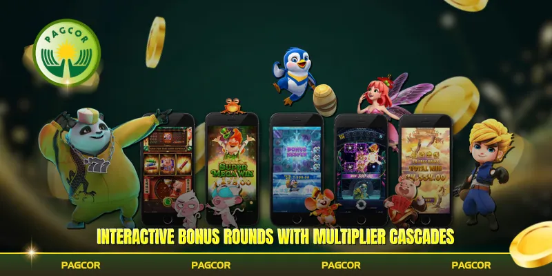 Interactive bonus rounds with multiplier cascades